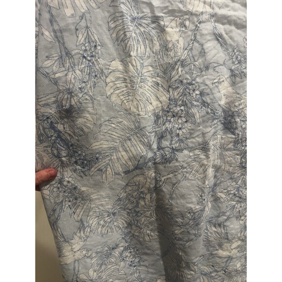 Tommy Bahama Short-sleeve Linen Shift Dress with A Tropical Print-Size M - Picture 3 of 10